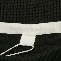 Jonathan Simkhai Black Stretch Knit Flared Off-Shoulder Top XS