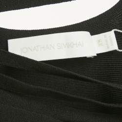 Pre Owned Jonathan Simkhai Black Sarah Ribbed Top XS