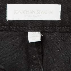 Pre Owned Jonathan Simkhai Blue Two Tone Denim Eliot Boyfriend Jeans M