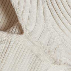 Jonathan Simkhai White Rib Knit Cut-Out Alexia Top S