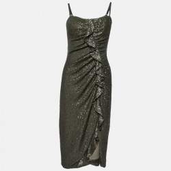 Jonathan Simkhai Green Sequin Sleeveless Short Dress XS