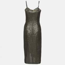 Jonathan Simkhai Green Sequin Sleeveless Short Dress XS