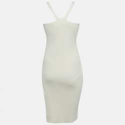 Jonathan Simkhai Ivory White Rib Knit Tabitha Dress S
