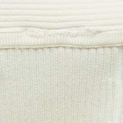 Jonathan Simkhai Ivory White Rib Knit Tabitha Dress S