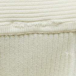 Jonathan Simkhai Ivory White Rib Knit Tabitha Dress S