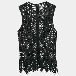 Jonathan Simkhai Black Lace Trimmed Sleeveless Top S