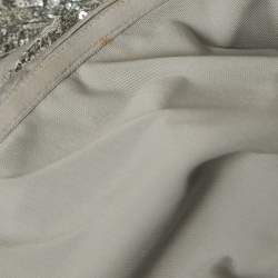 Jonathan Simkhai Silver One Shoulder Sequin Midi Dress S