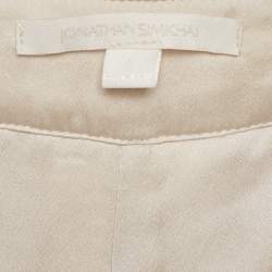 Jonathan Simkhai Gold Sequin Waist Tie-Up Belt Detail Trousers S