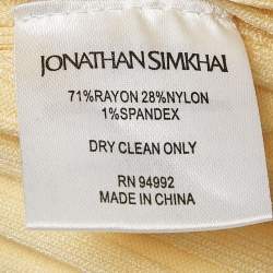 Jonathan Simkhai Yellow Rib Knit Cardigan and Top Set XS/S