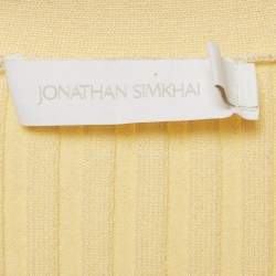 Jonathan Simkhai Yellow Rib Knit Cardigan and Top Set XS/S