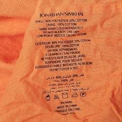 Jonathan Simkhai Swim Orange Cotton Blend Sleeveless Maxi Dress S