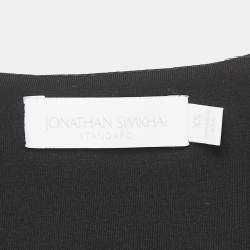 Jonathan Simkhai Black Jersey V-Neck Jumpsuit XS