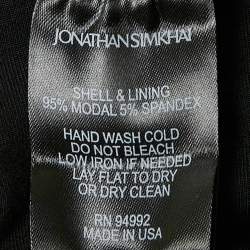 Jonathan Simkhai Black Jersey V-Neck Jumpsuit XS