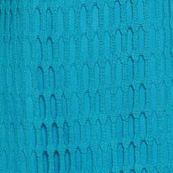 Pre Owned Jonathan Simkhai Blue Crochet Knit Janette Fringed Dress S