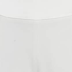 Jonathan Simkhai Ivory Satin Trim Crepe Flared Trousers M