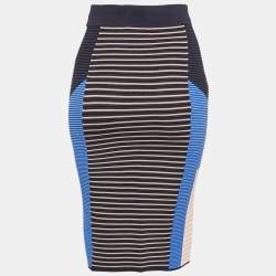 Jonathan Simkhai Multicolor Patterned Knit Midi Pencil Skirt S