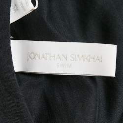 Pre Owned Jonathan Simkhai Black Crepe Cutout Maxi Dress XS