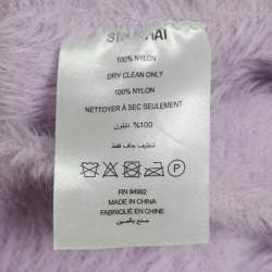 Pre Owned Jonathan Simkhai Purple Fur Sleeveless Crop Top M