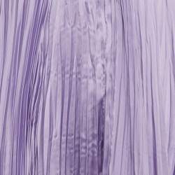 Pre Owned Jonathan Simkhai Lavender Plisses Buckle Detail Mckenna Midi Skirt M