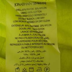 Pre Owned Jonathan Simkhai Green Cut -Out Jaelynn Maxi Dress M