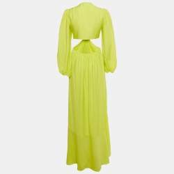 Pre Owned Jonathan Simkhai Green Cut -Out Jaelynn Maxi Dress M