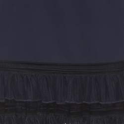 Pre Owned Jonathan Simkhai Blue Tulle and Crepe Mini Dress S