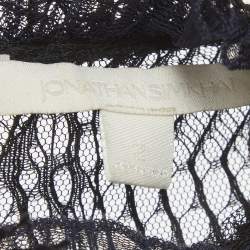 Pre Owned Jonathan Simkhai Blue Tulle and Crepe Mini Dress S