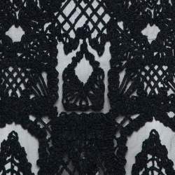 Jonathan Simkhai Black Lace & Tulle Mermaid Sheer Gown M