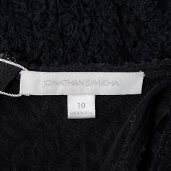 Jonathan Simkhai Black Lace & Tulle Mermaid Sheer Gown M