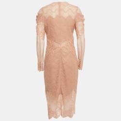 Jonathan Simkhai Peach Lace Midi Dress M