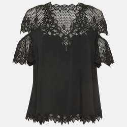 NWOT Jonathan Simkhai Black Sexy Lace Body popular Suit Ruffled Bell Sleeve XS