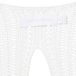 Jonathan Simkhai White Chunky Knit Rayna Cut-Out Poncho M