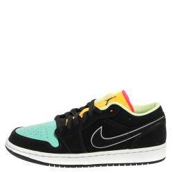 Nike Jordan 1 Multicolor Nubuck Leather Low SE Sneakers Size 42