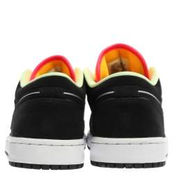 Nike Jordan 1 Multicolor Nubuck Leather Low SE Sneakers Size 42