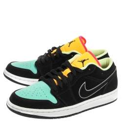Nike Jordan 1 Multicolor Nubuck Leather Low SE Sneakers Size 42