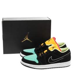 Nike Jordan 1 Multicolor Nubuck Leather Low SE Sneakers Size 42