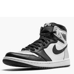 Pre Owned Jordan WMNS Jordan 1 Silver Toe Sneakers Size US 6.5W (EU 37.5)