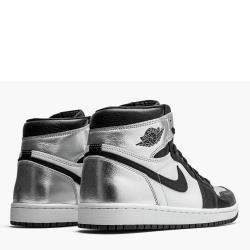 Pre Owned Jordan WMNS Jordan 1 Silver Toe Sneakers Size US 6.5W (EU 37.5)