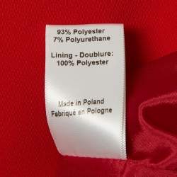 Joseph Red Crepe Zip-Up Skirt L