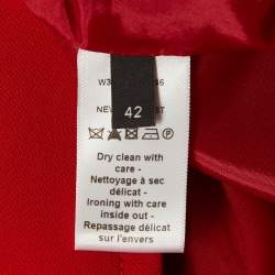 Joseph Red Crepe Zip-Up Skirt L