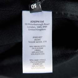 Joseph Black Wool Jackie Tailored Jacket M