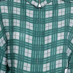 Joseph Green Check Silk Lightweight Belted Jacket L