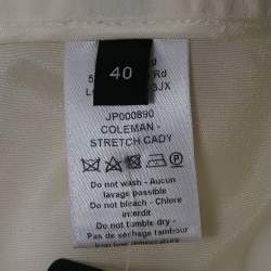 Joseph Ivory Stretch Cream Coleman Trousers M