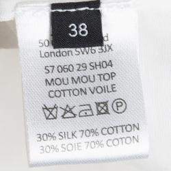 Pre Owned بلوزة جوزيف مو مو قطن بطيات فوال أوف شولدر واسعة M