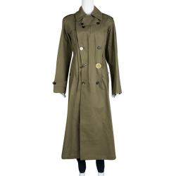 Pre Owned Joseph Khaki Twist Cotton Urb Double Breasted Trench Coat M