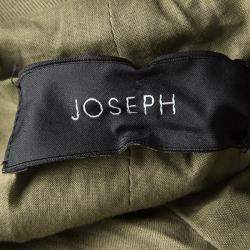 Pre Owned Joseph Khaki Twist Cotton Urb Double Breasted Trench Coat M