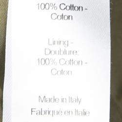 Pre Owned Joseph Khaki Twist Cotton Urb Double Breasted Trench Coat M