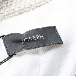 Joseph Beige Stone Summer Tweed Double Breasted Maubert Coat L