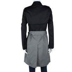 Joseph Black and Cloud Techno Taffeta Benicio Belted Trench Coat M