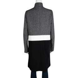 Joseph Tricolor Techno Tweed  Zip Detail Preston Long Coat M